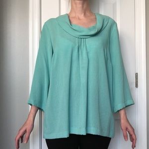 Fridaze 100% linen cowl neck top